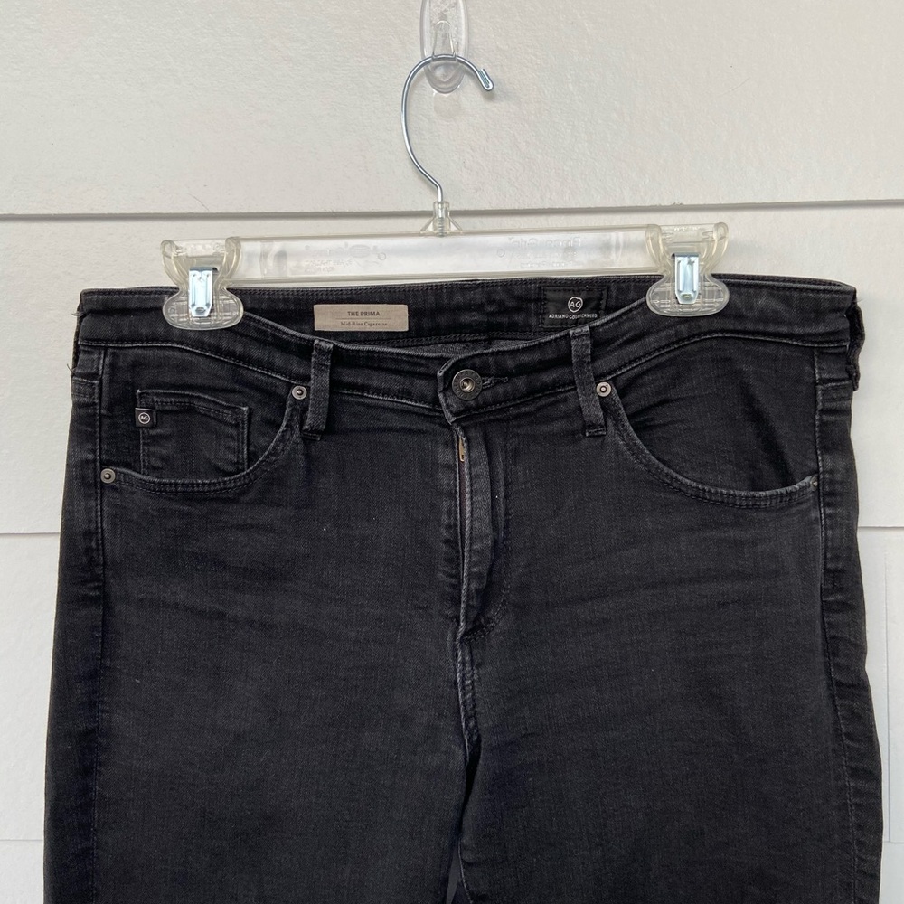 AG Black The Prima Mid Rise Cigarette Leg Jeans 30